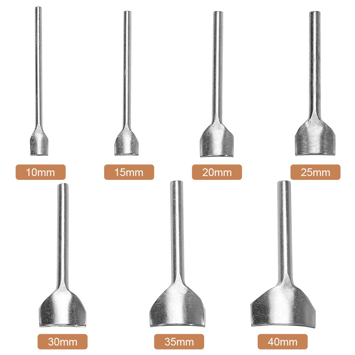 HASTHIP 7 Pieces Leather Craft Tools Half-Round Punch Arc-Shaped Leather Edge Cutter Punch for Crafting Strap Belt, Wallet and Bag DIY Handwork, 10-40mm HASTHIP 7 Pieces Leather Craft Tools Half-Round Punch Arc-Shaped Leather Edge Cutter Punch for Crafting Strap Belt, Wallet and Bag DIY Handwork, 10-40mm